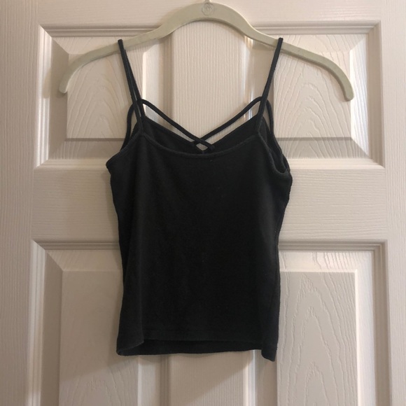 black tank top with crossed straps from brandy - Picture 3 of 3